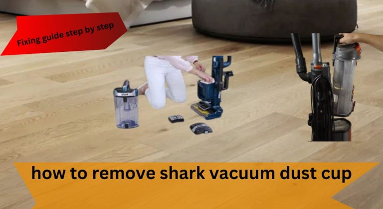 remove shark vacuum dust cup