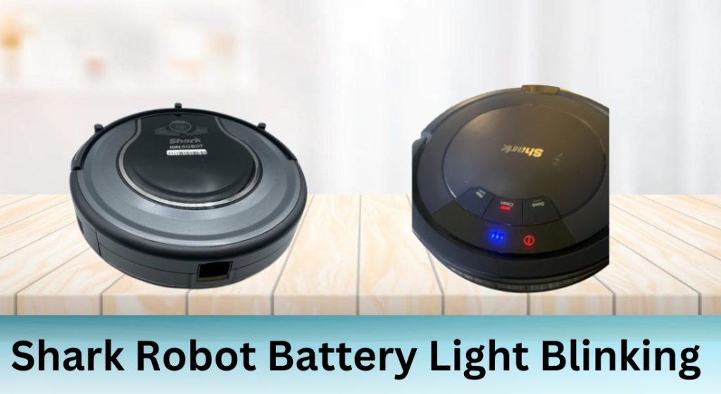 shark robot battery light blinking