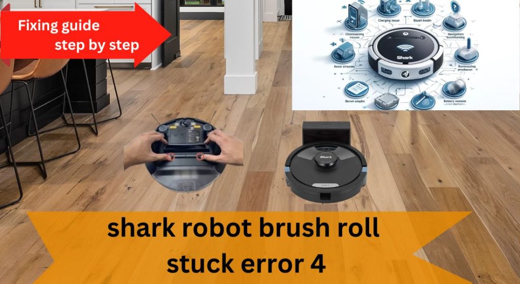 shark robot brush roll stuck error 4